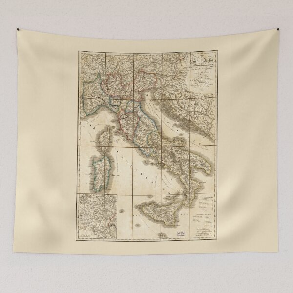 Item preview, Map of Italy (1851) designed and sold by allhistory.