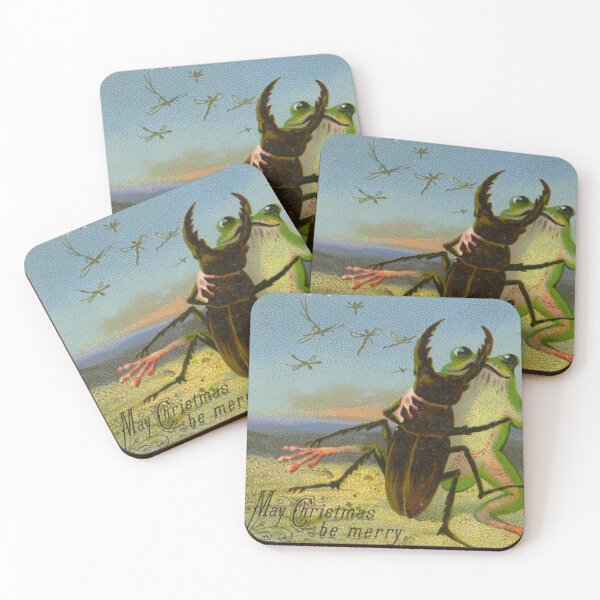 Item preview, Vintage Christmas Frog Beetle Grashopper designed and sold by Retro Salt.