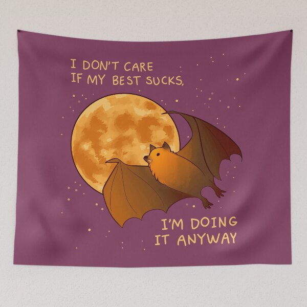 Item preview, "I DON'T CARE IF MY BEST SUCKS" Flying Fox Bat designed and sold by thelatestkate.