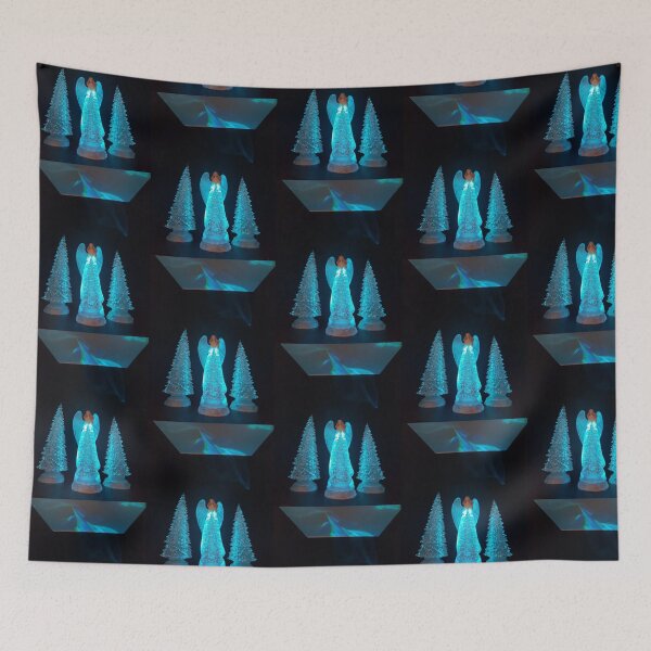 Item preview, Christmas Teal Angles, Holiday Reflections, Blue Christmas, Christmas Trees, Festive Image designed and sold by LCAppling.