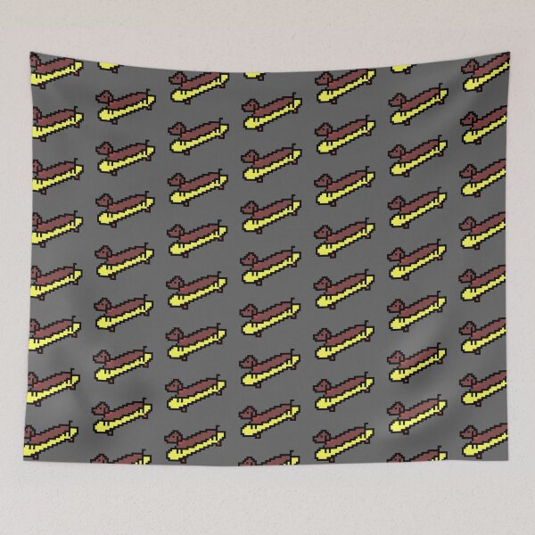 Item preview, Pixel dachshund skateboarding designed and sold by Bee-.