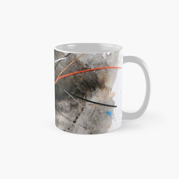 Item preview, Blue orange and grey abstract expressionist collage designed and sold by ZebEddy.