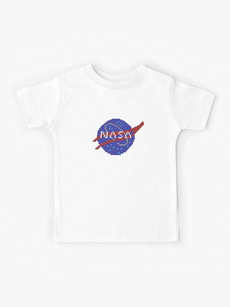 Nasa Minecraft Logo Kids T Shirt By Stebs Redbubble - t shirt roblox nasa