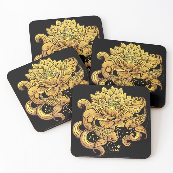 Item preview, Lotus flower and fish designed and sold by Rusembell.