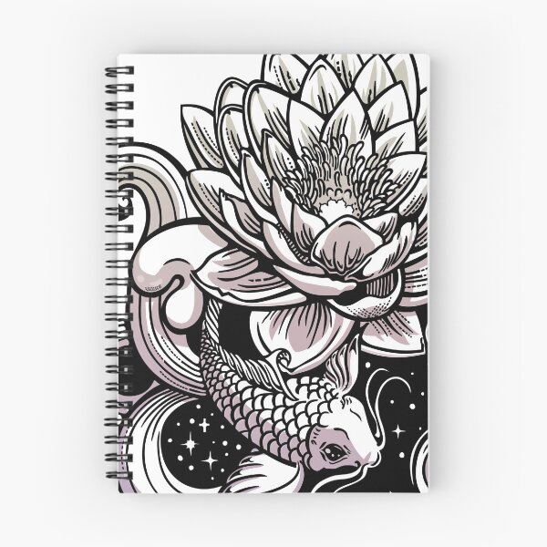 Item preview, Lotus flower and BW fish designed and sold by Rusembell.