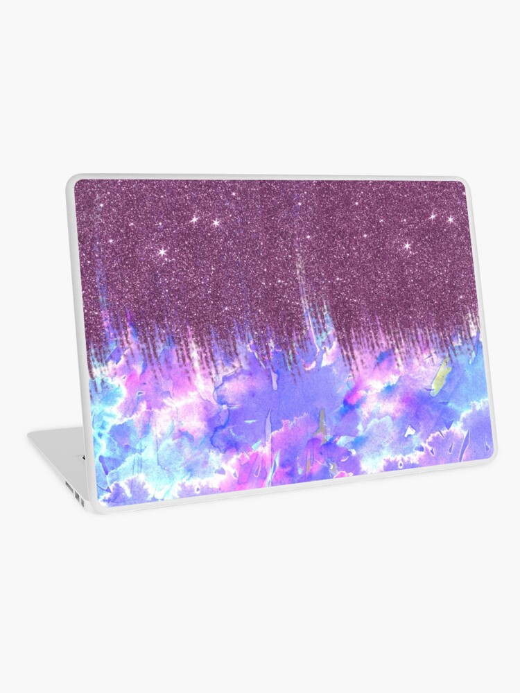 Sparkling Blue and Purple Watercolor Vinyl