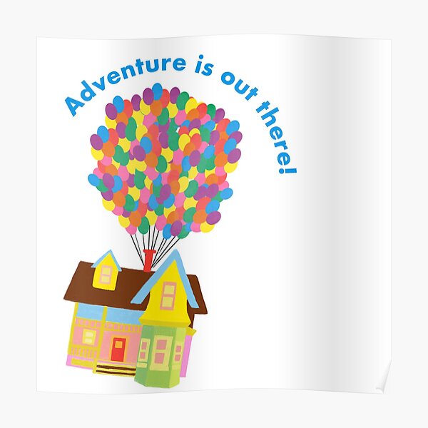 Balloon House Sticker Poster