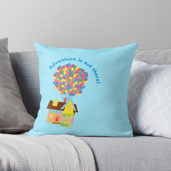 Balloon House Sticker Throw Pillow