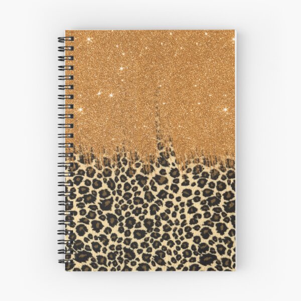Item preview, Leopard Print with Gold Faux Glitter Brush Stroke designed and sold by Blkstrawberry.