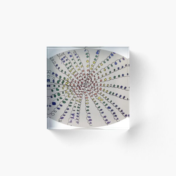 Aperçu de l'œuvre Zentangles bouclés arc-en-ciel créée et vendue par Christine  Bialczak.