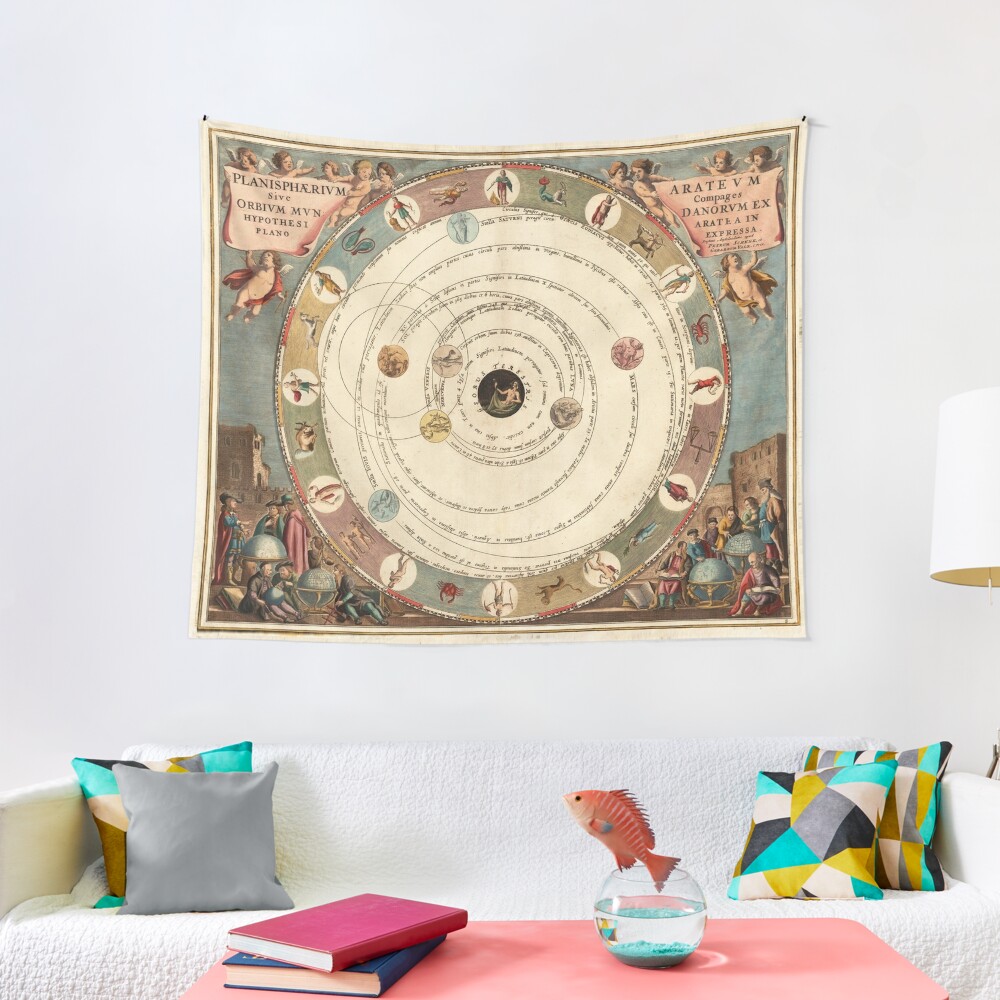 Vintage Zodiac Circle with Horoscope Tapestry