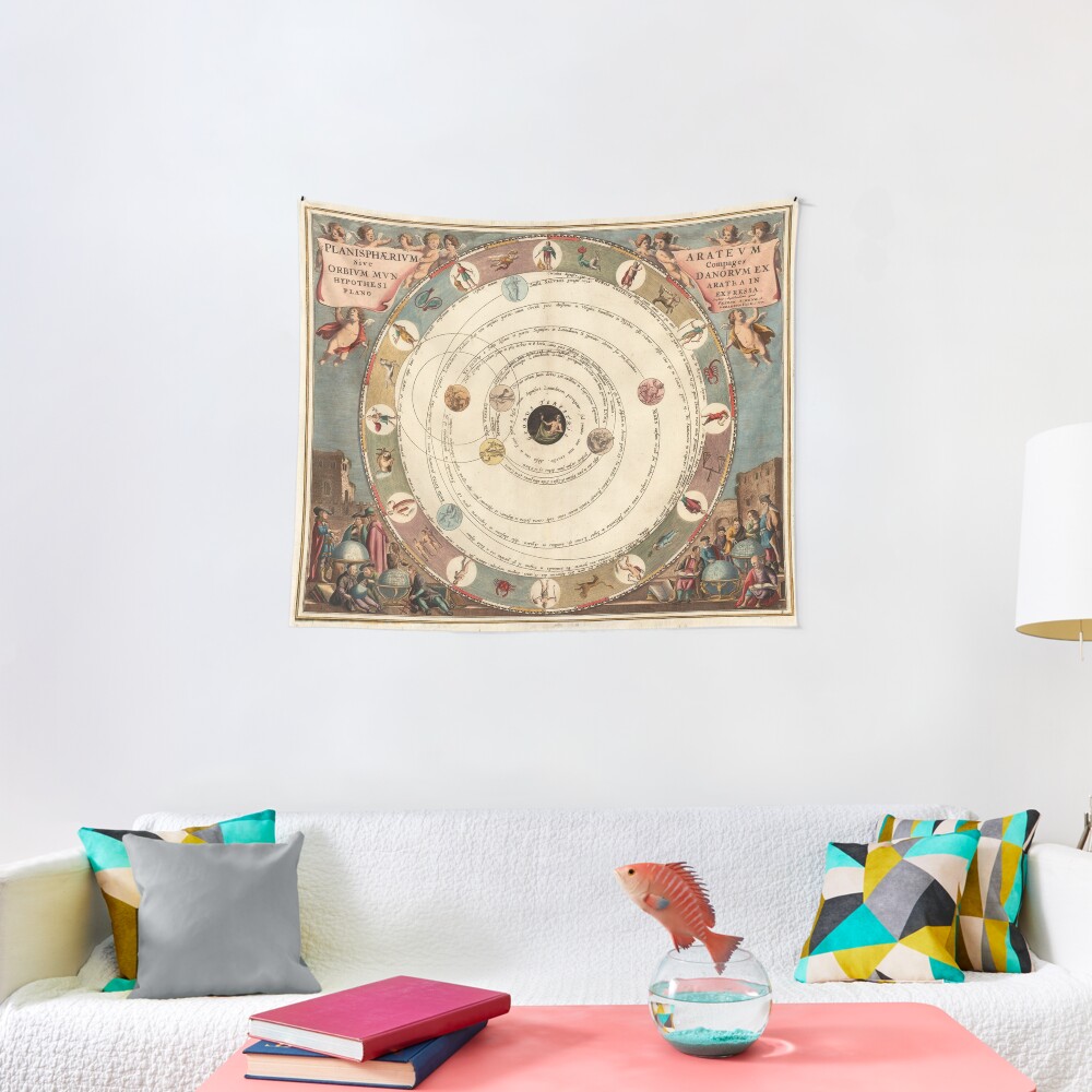 Vintage Zodiac Circle with Horoscope Tapestry