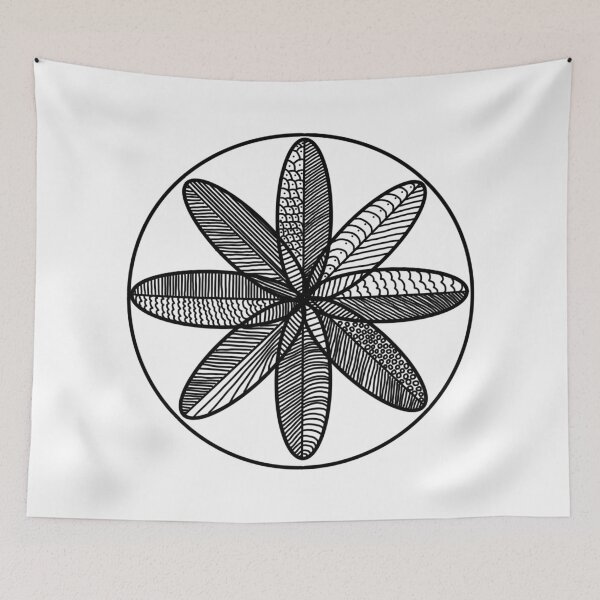 Item preview, Hand Drawn Feather Mandala designed and sold by medinacreative.