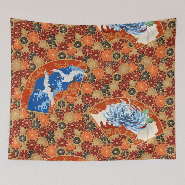Item preview, Kiku (Chrysanthemum) - Japanese Kimono Design designed and sold by SamInJapan.