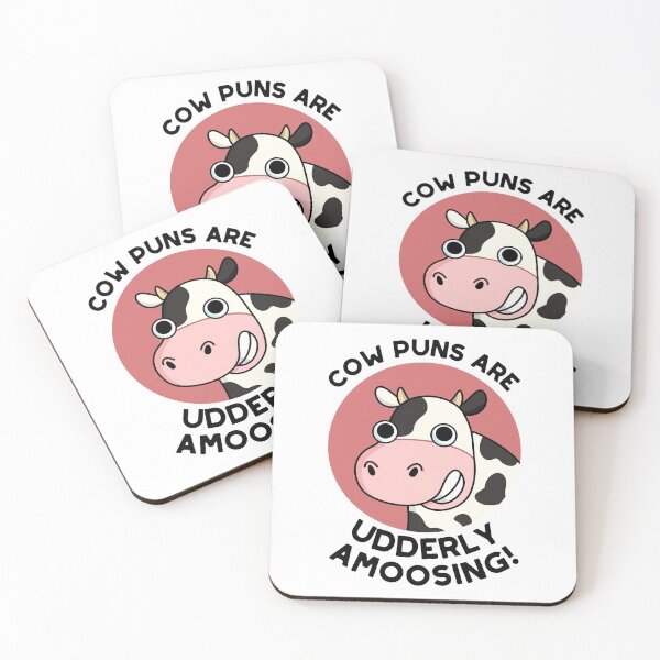 Item preview, Cow Puns Udderly Amoosing Funny Animal Puns designed and sold by punnybone.