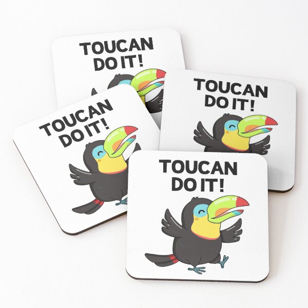 Item preview, Toucan Do It Funny Positive Bird Puns  designed and sold by punnybone.