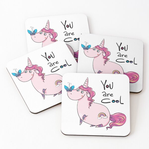 Item preview, Unicorn & butterfly You Are Cool cute design gift for girls designed and sold by BRtisticDesigns.