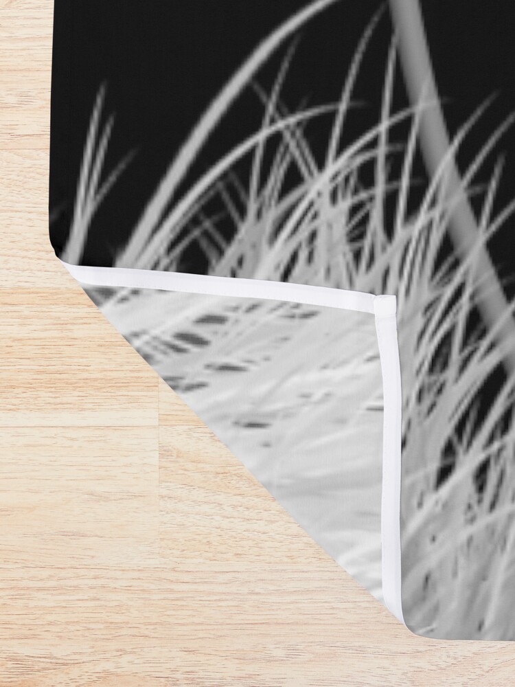 Alternate view of Dandelion Wishes on Black Shower Curtain