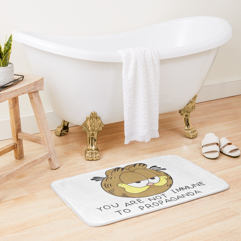 Garfield You are not immune to propaganda HD Bath Mat