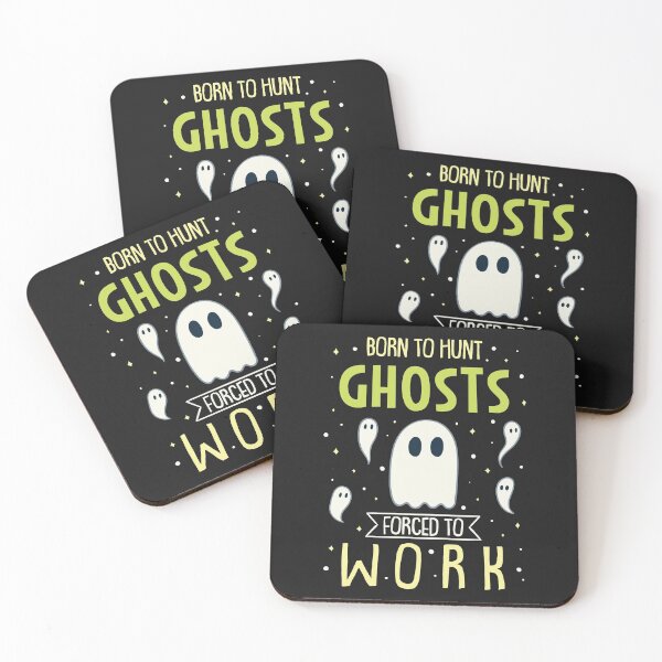 Item preview, Ghosthunter / Born To Hunt Ghosts Forced To Work / Paranormal Investigation Spooky Parapsychology Hunting Haunted Evil Spirits Ghost Hunting on Halloween designed and sold by SimonGs.