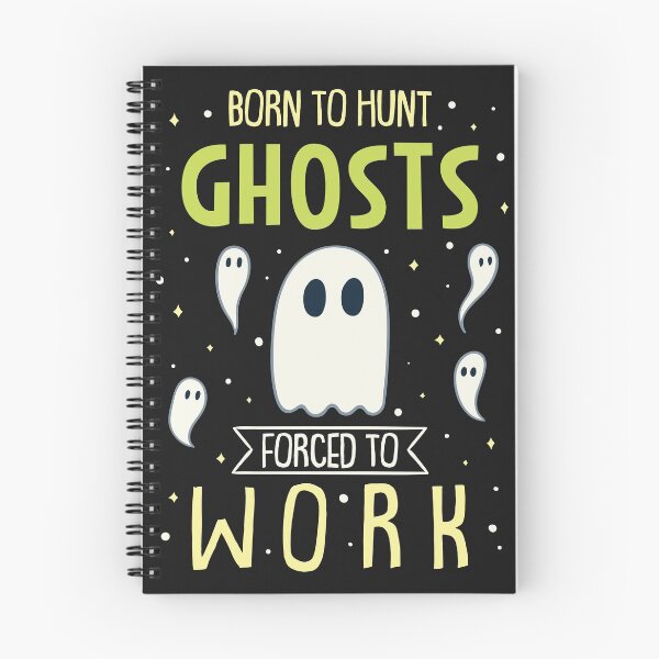 Item preview, Ghosthunter / Born To Hunt Ghosts Forced To Work / Paranormal Investigation Spooky Parapsychology Hunting Haunted Evil Spirits Ghost Hunting on Halloween designed and sold by SimonGs.