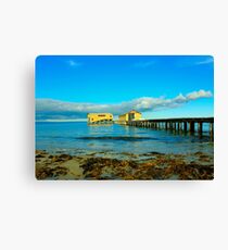 Pier buildings, Queenscliff pier Canvas Print