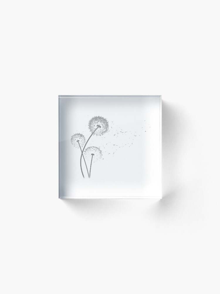 Alternate view of Dandelion Wishes Acrylic Block
