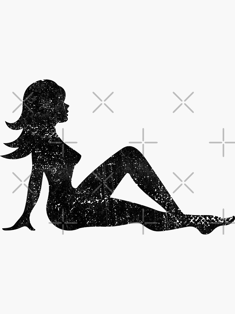 Mud Flap Trucker Girl, Vinyl Back Mat