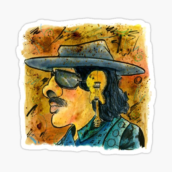 Santana Latin Rock Caricature Sticker