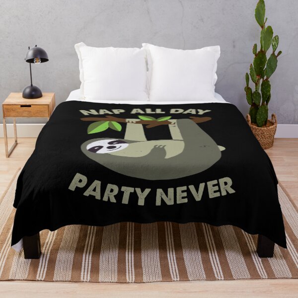 Item preview, Nap All Day Party Never Sloth Life designed and sold by ElasticBlush.