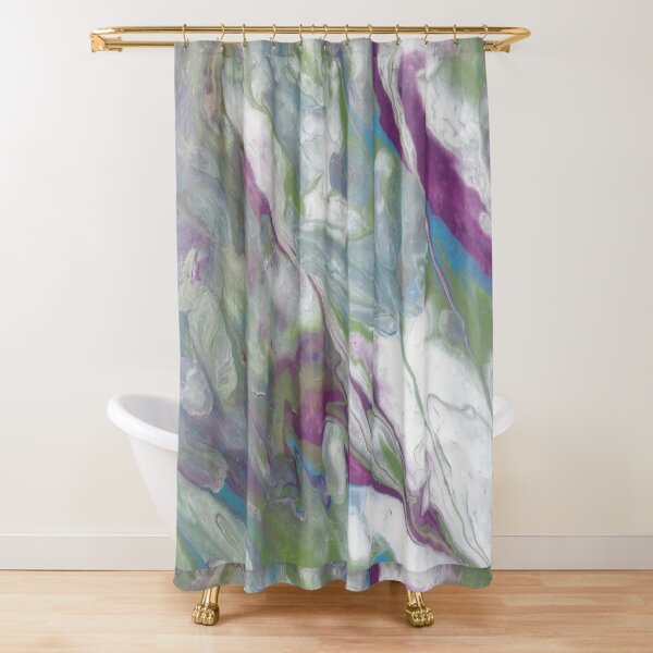 Purple Marble Shower Curtain