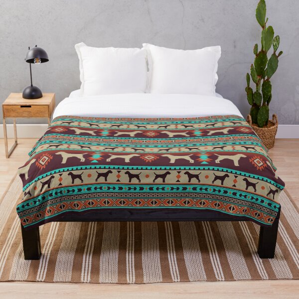 Boho dogs | Border terrier sunset Throw Blanket