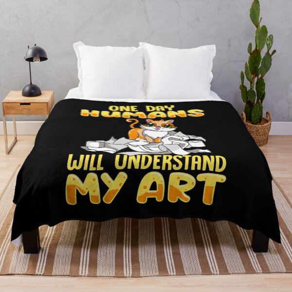 Item preview, Cute Cat One Day Humans Will Understand My Art designed and sold by perfectpresents.