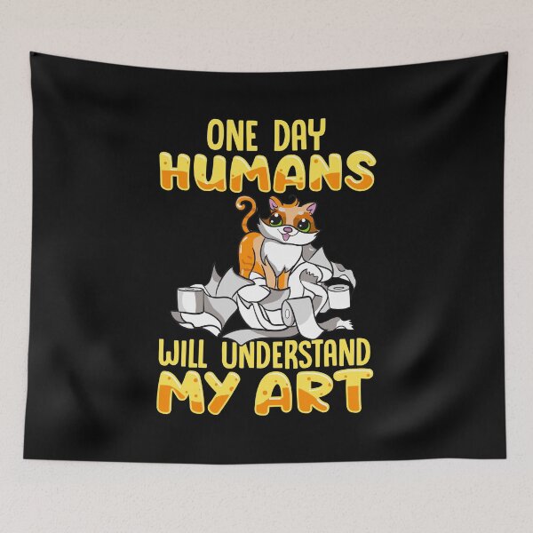 Item preview, Cute Cat One Day Humans Will Understand My Art designed and sold by perfectpresents.