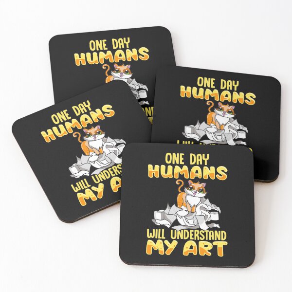 Item preview, Cute Cat One Day Humans Will Understand My Art designed and sold by perfectpresents.
