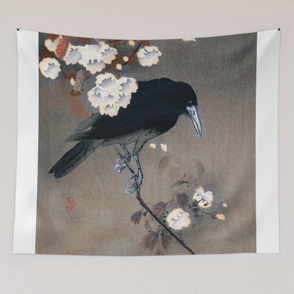 Item preview, Ohara Koson - Crow and blossom 1923 designed and sold by Hangastudio.