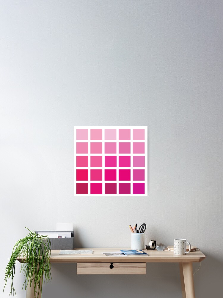 Pink Colour Palette Poster