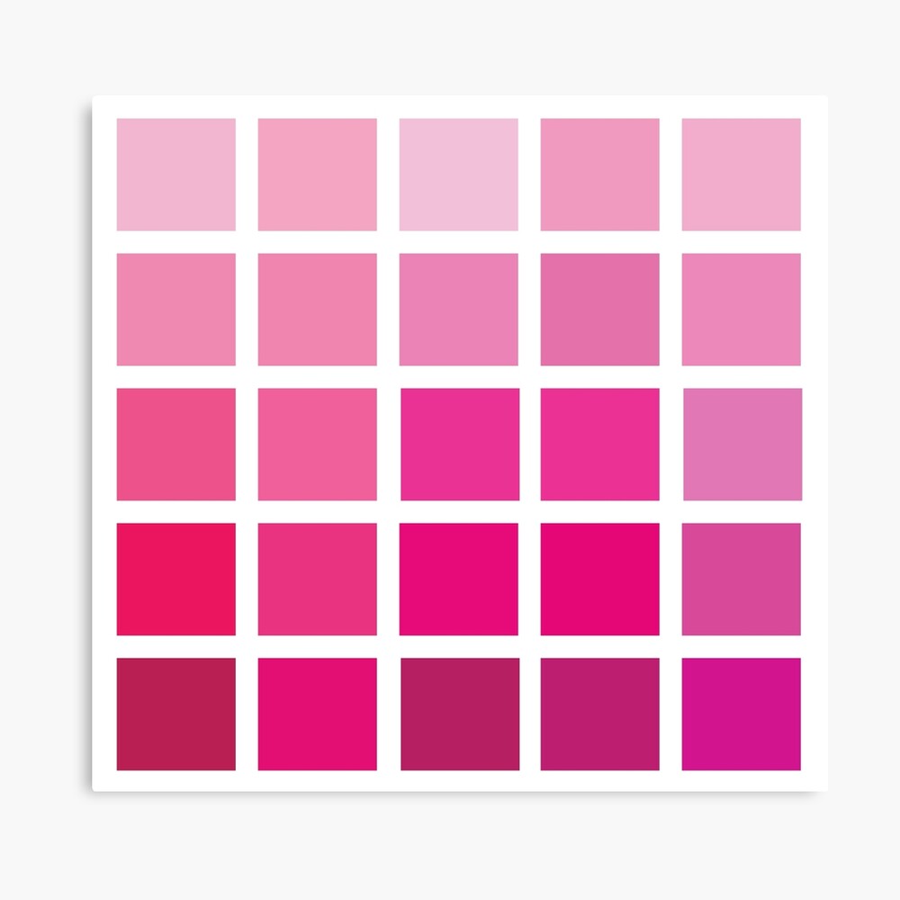 Pink Colour Palette Poster