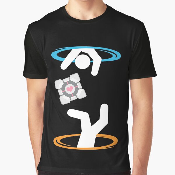 Don't Lose The Companion Cube (Transparent) | Portal Graphic T-Shirt