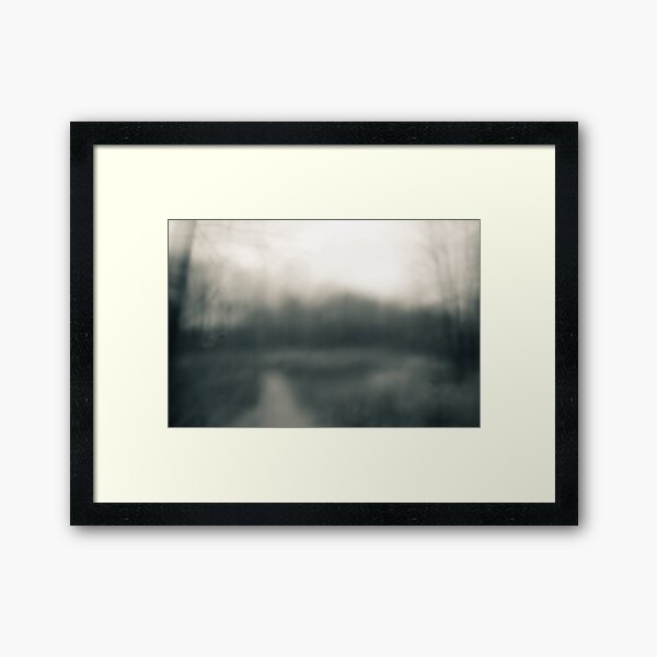 A Lane And Meadow In Winter Framed Art Print
