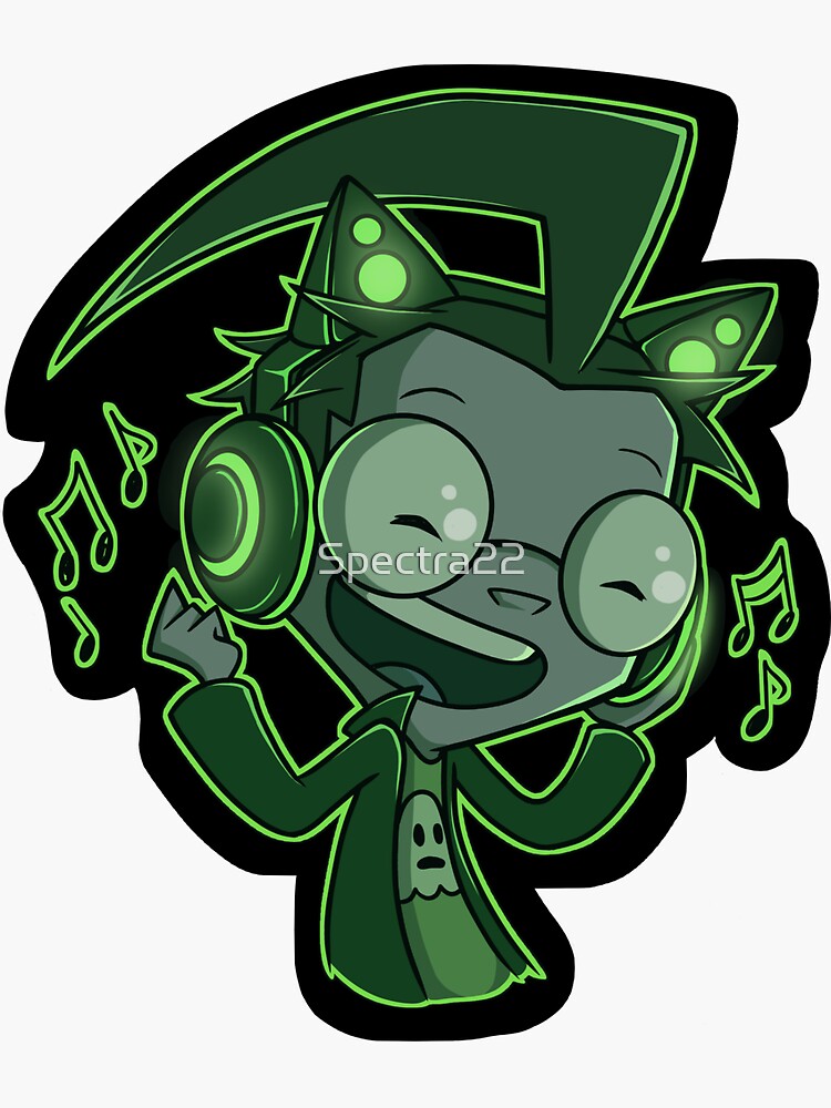 Thumbnail 3 of 3, Sticker, Neon Dib - Green Transparent designed and sold by Spectra22.
