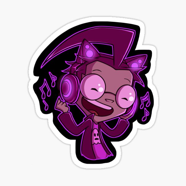 Neon Dib - Purple Transparent Sticker