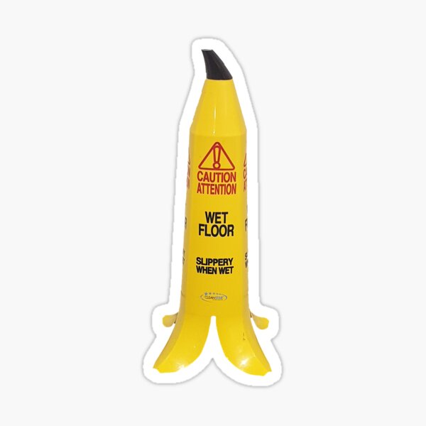 Wet Floor Banana Sticker