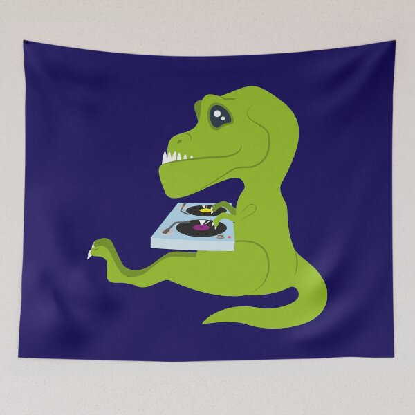 Item preview, cool funky DJ dino T-rex designed and sold by HotVector.