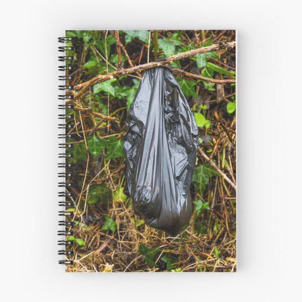 Item preview, Black dog poo poop bag left in bush. designed and sold by Andy Chisholm.