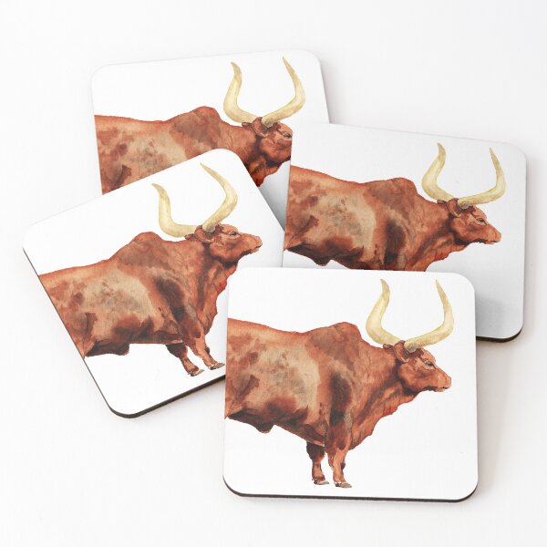 Item preview, Watercolor image of ox designed and sold by Shoshina.
