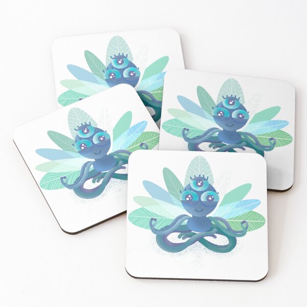 Item preview, MEDITATION BABY ALIEN CUTE ADORABLE YOGA PILATES RELAX ZEN MINDFULNESS MASCOT designed and sold by laramesanza.