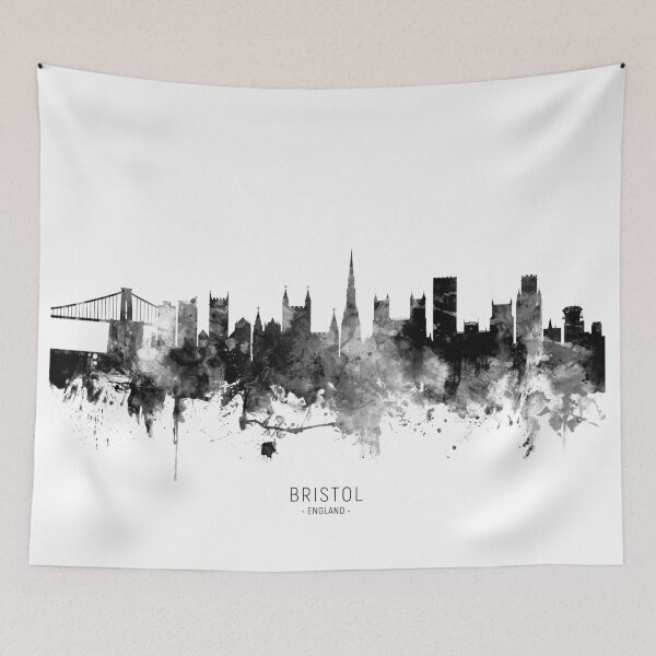 Aperçu de l'œuvre Bristol England Skyline créée et vendue par ArtPrints.