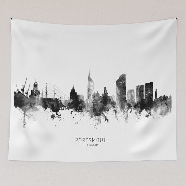 Item preview, Portsmouth England Skyline designed and sold by ArtPrints.