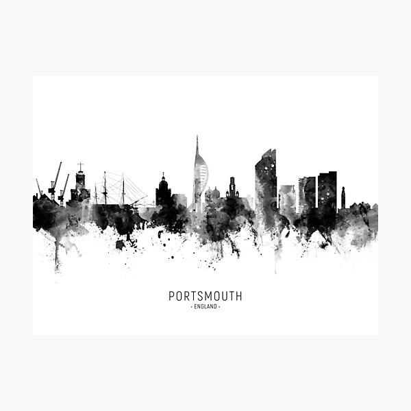 Item preview, Portsmouth England Skyline designed and sold by ArtPrints.